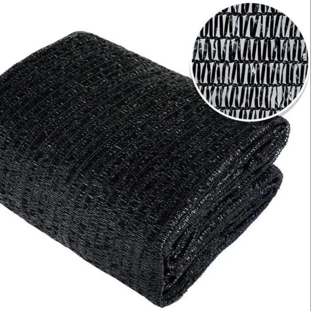 6.5 Ft x 20 Ft 50 Percent Sunblock Shade Cloth Cover with Clips for Plants Black