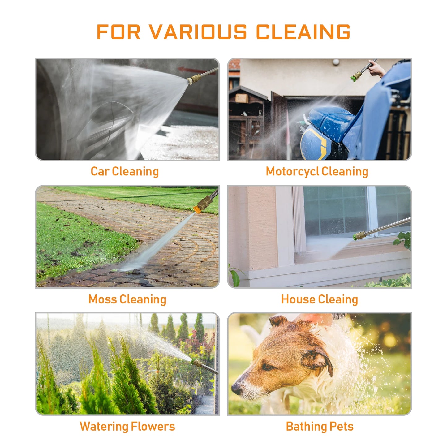 Electric Pressure Washer 4800 PSI 2.9 GPM With 4 Nozzles