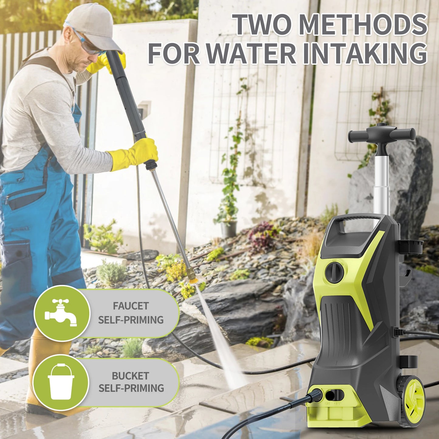 Electric Pressure Washer 4800PSI-Max 3.2GPM Power Washer for Car, Floor, Garage