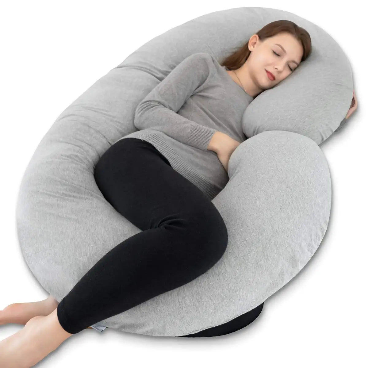 Pregnancy Pillow Maternity Body Pillow with Velvet Cover C Shaped for Sleeping