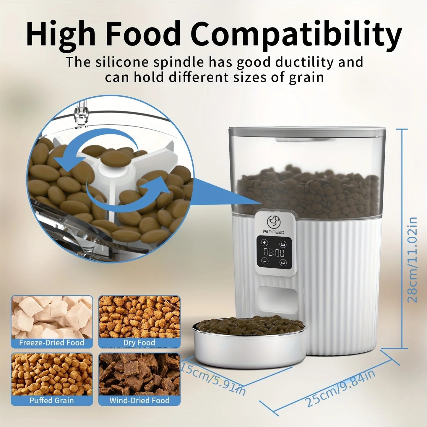 Automatic Feeder Dog Cat Fixed Feeding Dispenser Wifi Remote