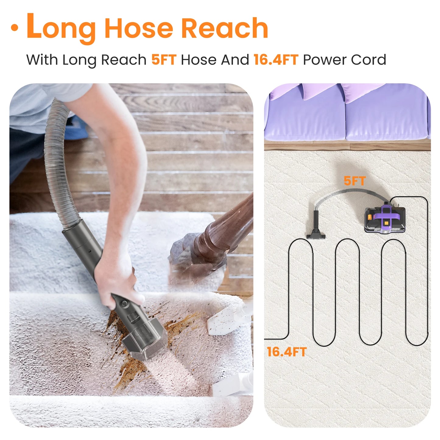 Portable Carpet & Upholstery Cleaner, Spot And Stain Deep Cleaner