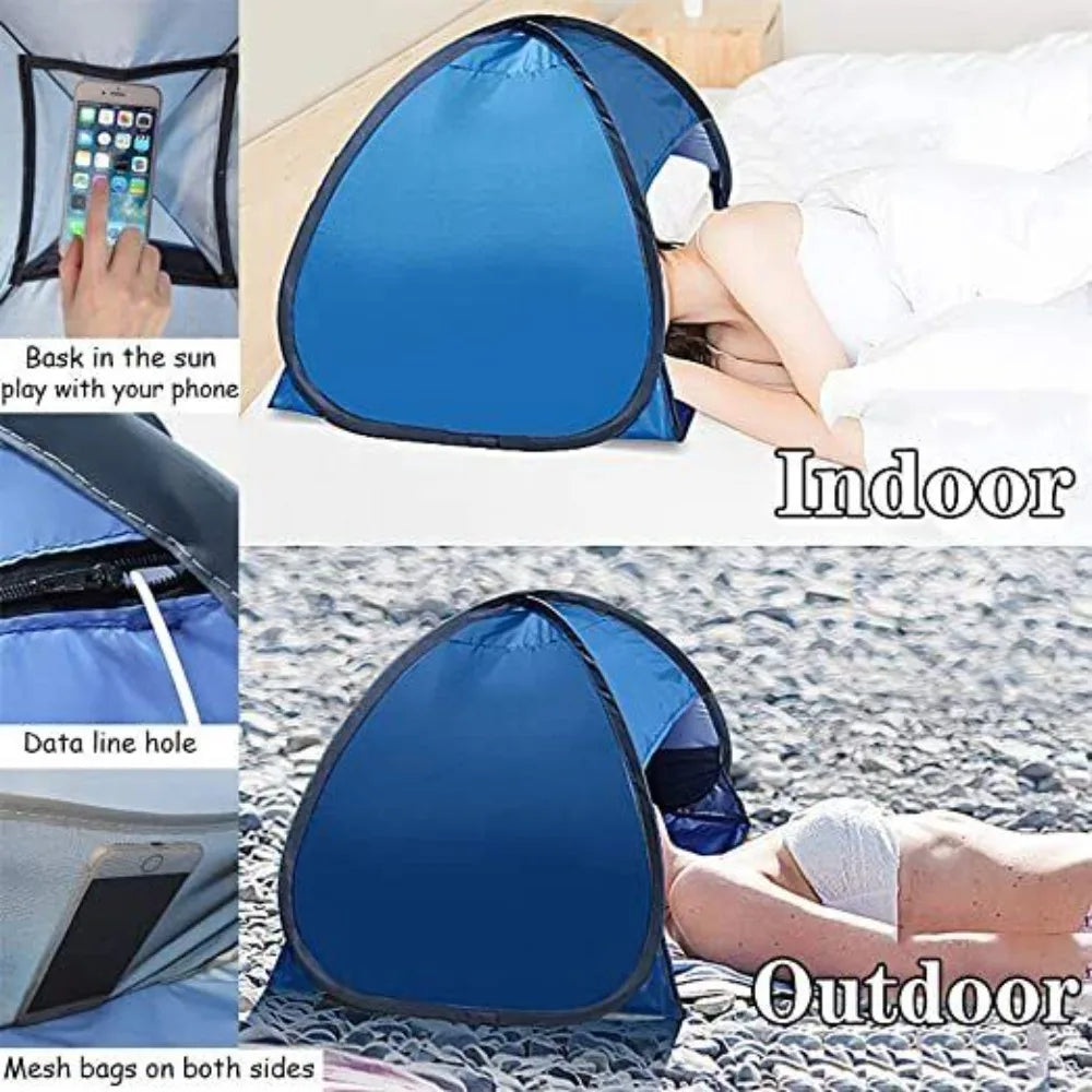 Outdoor Portable Pop Up Beach Tent Shade Sun Shelter UV Protection with UV Block Fabric