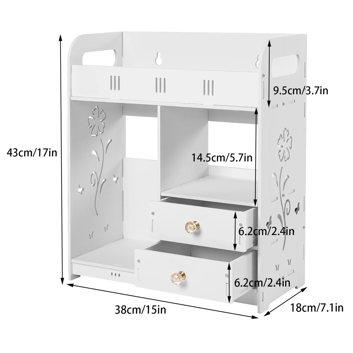 White Wall-Mounted Bathroom Cabinet, Essential Storage Solution