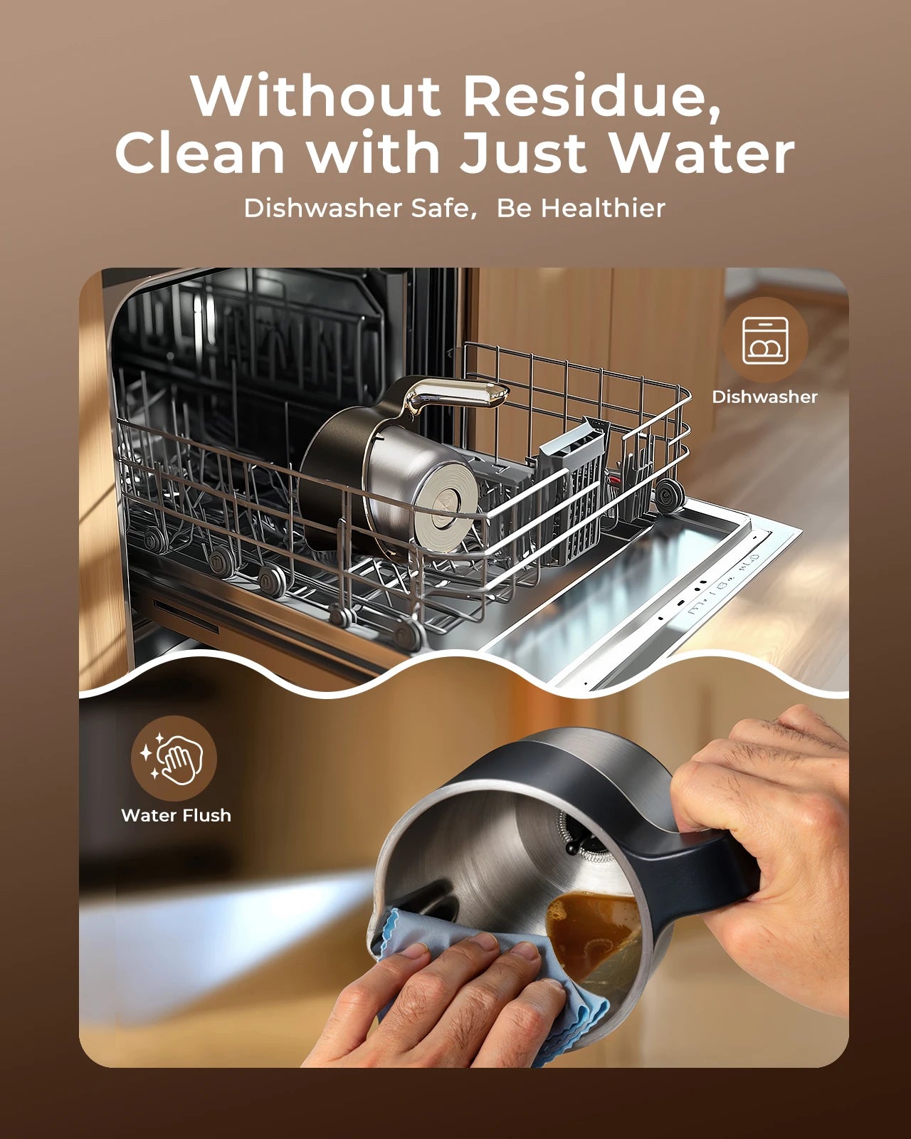 Milk Frother And Steamer 8 In 1 Electric Frother For Coffee Dishwasher Safe