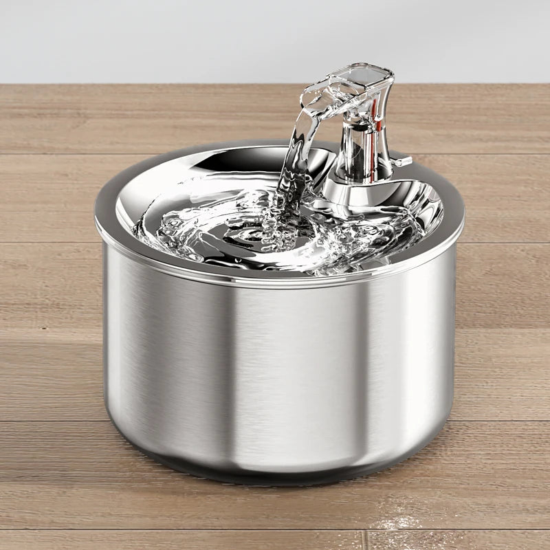 2L Fully Stainless Steel Pet Water Dispenser Automatic