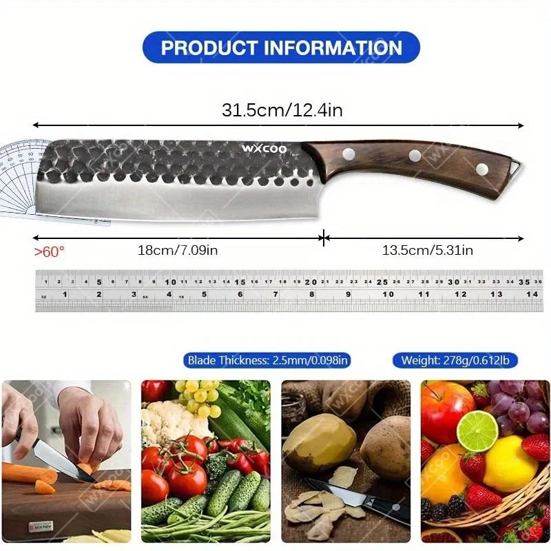 8PCS Professional Kitchen Chef Knife Set Stainless Steel Handmade Forged Knives