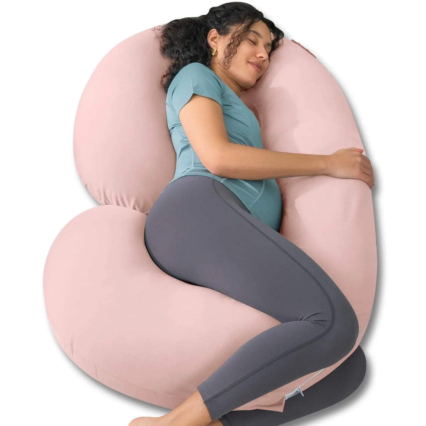 Pregnancy Pillow Maternity Body Pillow with Velvet Cover C Shaped for Sleeping