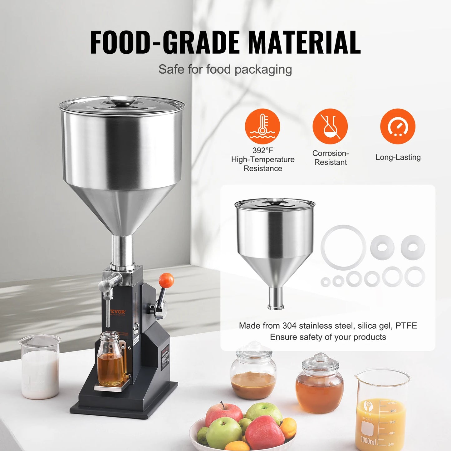 Manual Bottle Filler Adjustable 5 To 50ml 5 To 100ml Hopper