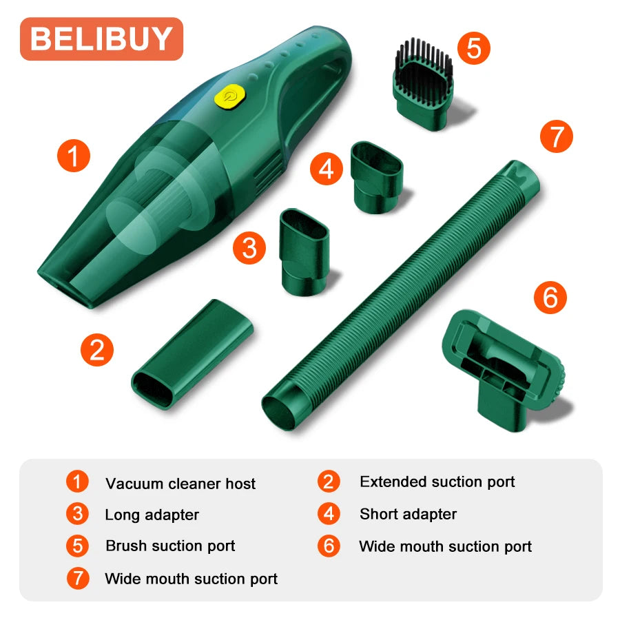 BELIBUY Car Vacuum Cleaner Multifunctional Household Machine