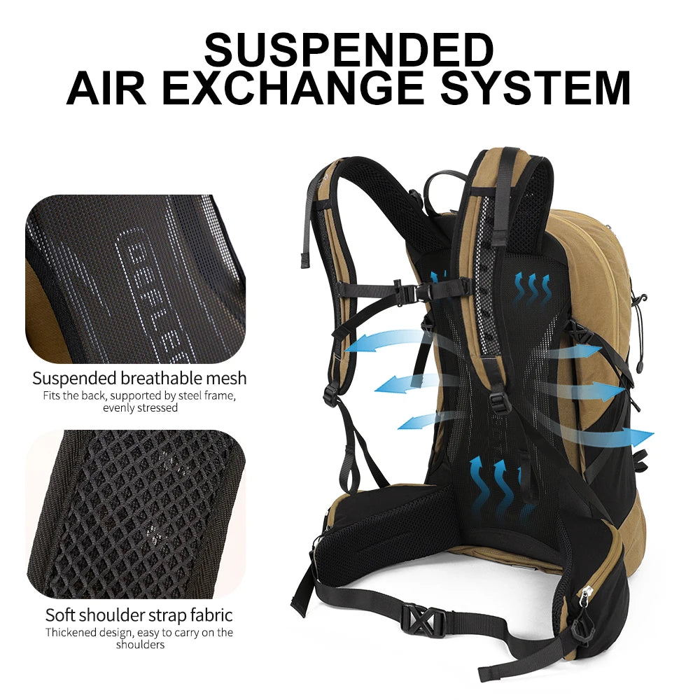 Mountaineering backpack 35 liters men's and women's outdoor waterproof sports bag