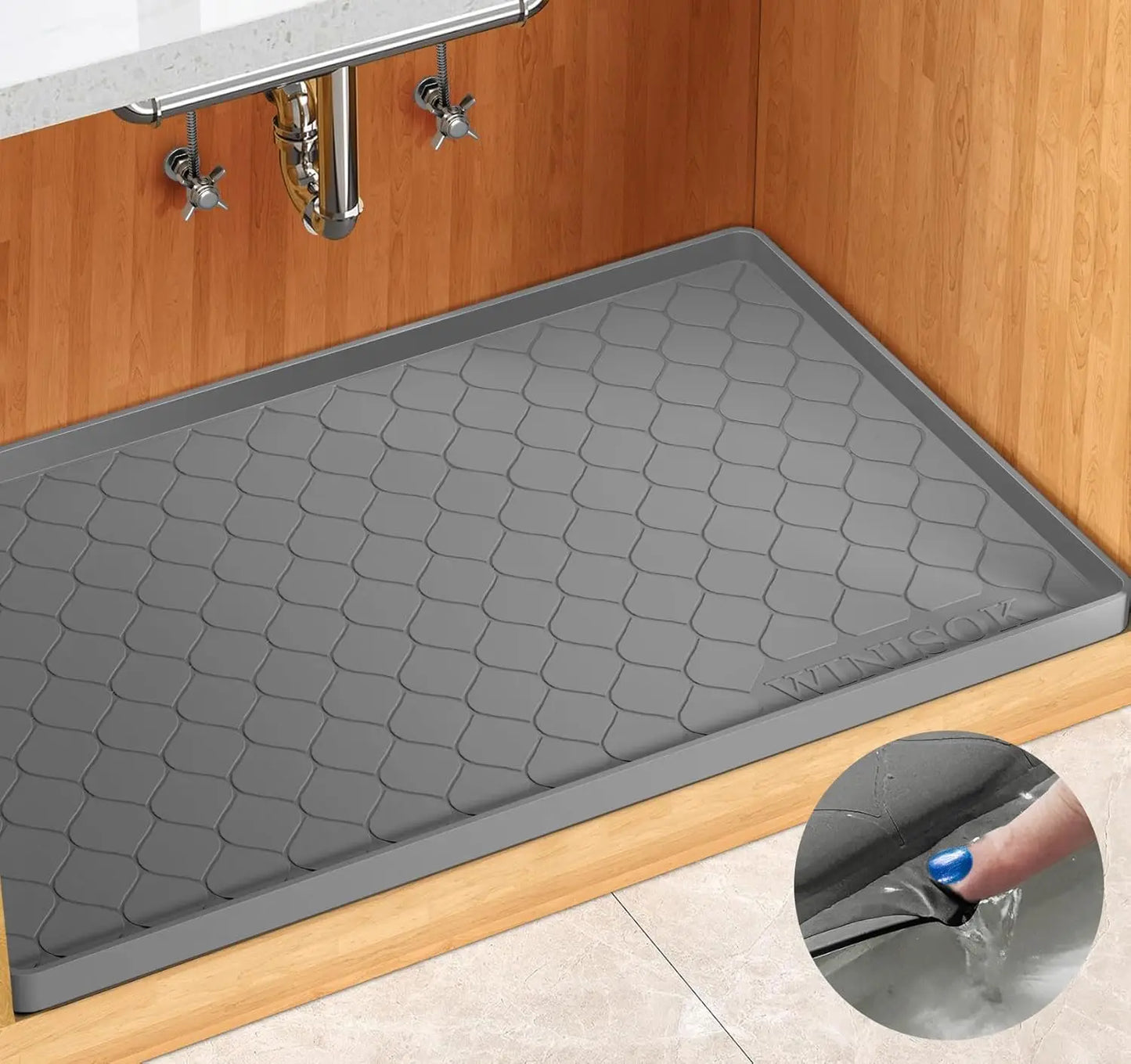 Waterproof Under Sink Mat - 34” x 22” Cabinet Liner