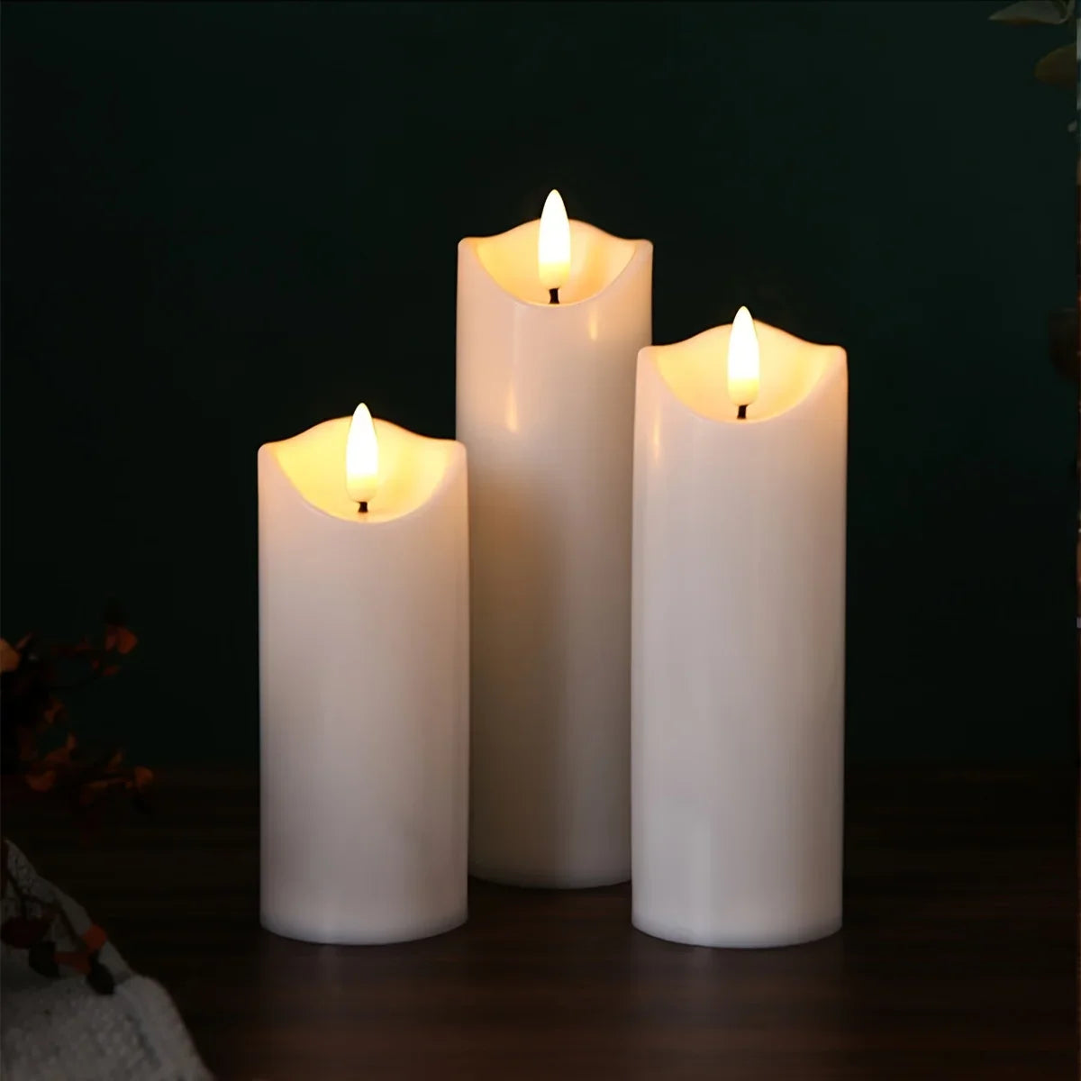 3PCS LED Flameless Candles with Realistic Flickering Effect