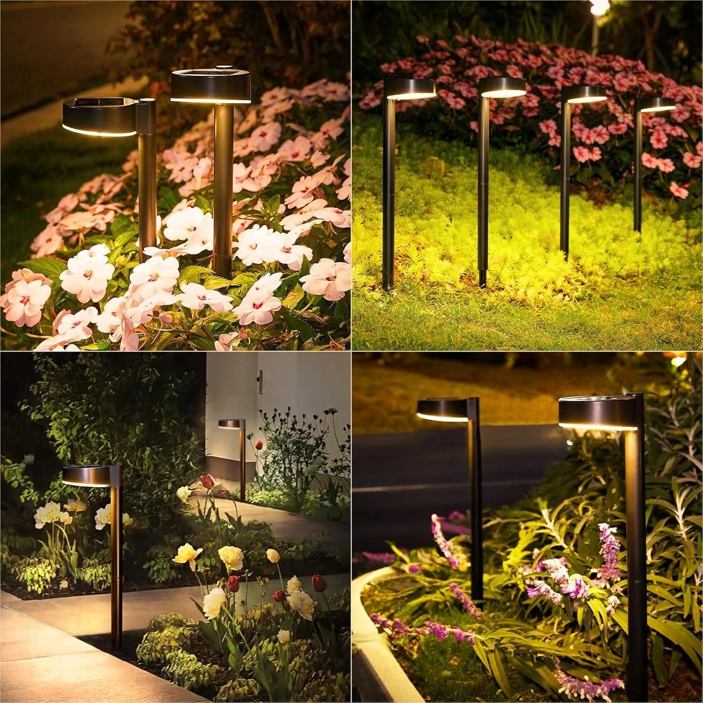 8 Pack Solar Pathway Lights Outdoor, Bright 12 LED Set