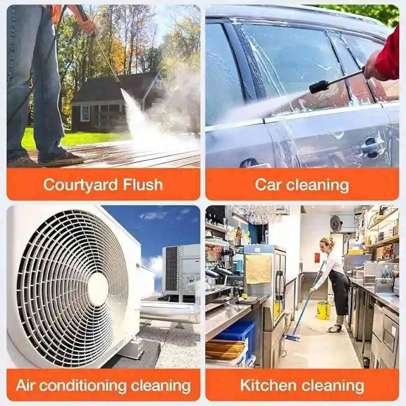 Portable Cordless Electric Washing Machine Professional Car Wash Set High Pressure Washer Multi-Nozzle