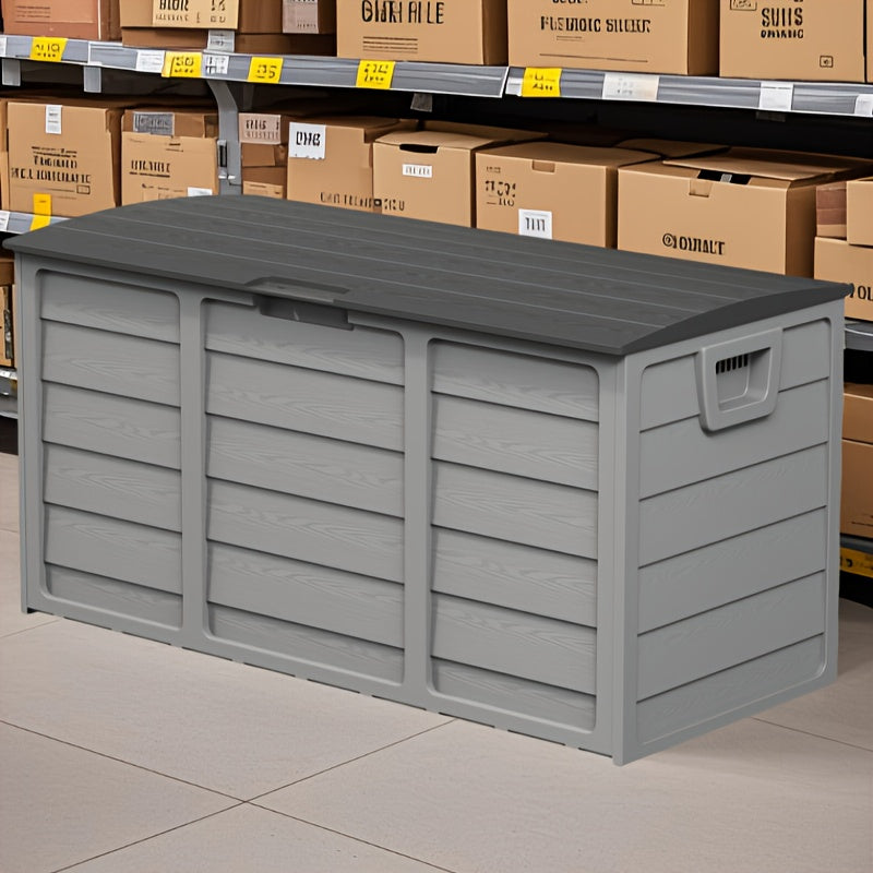 75 Gallon Resin Outdoor Storage Box With Handles Deck Box