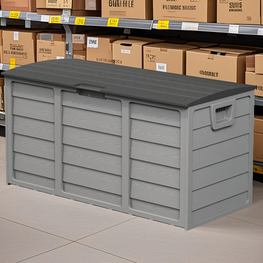 75 Gallon Resin Outdoor Storage Box With Handles Deck Box