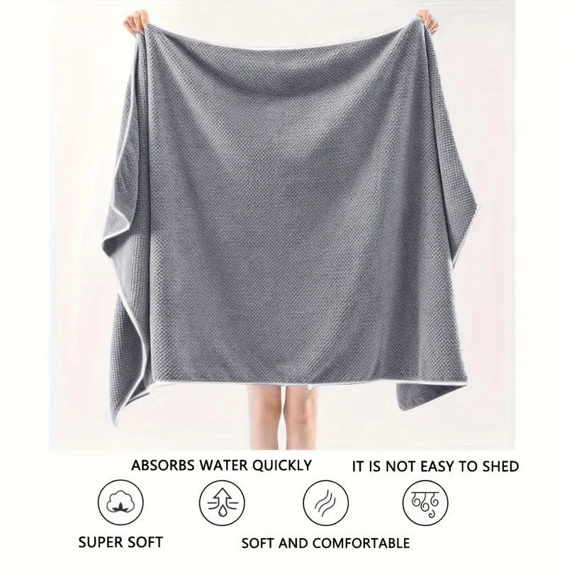 4 Piece Oversized Bath Towel Set 90x180cm Soft And Highly Absorbent Polyester