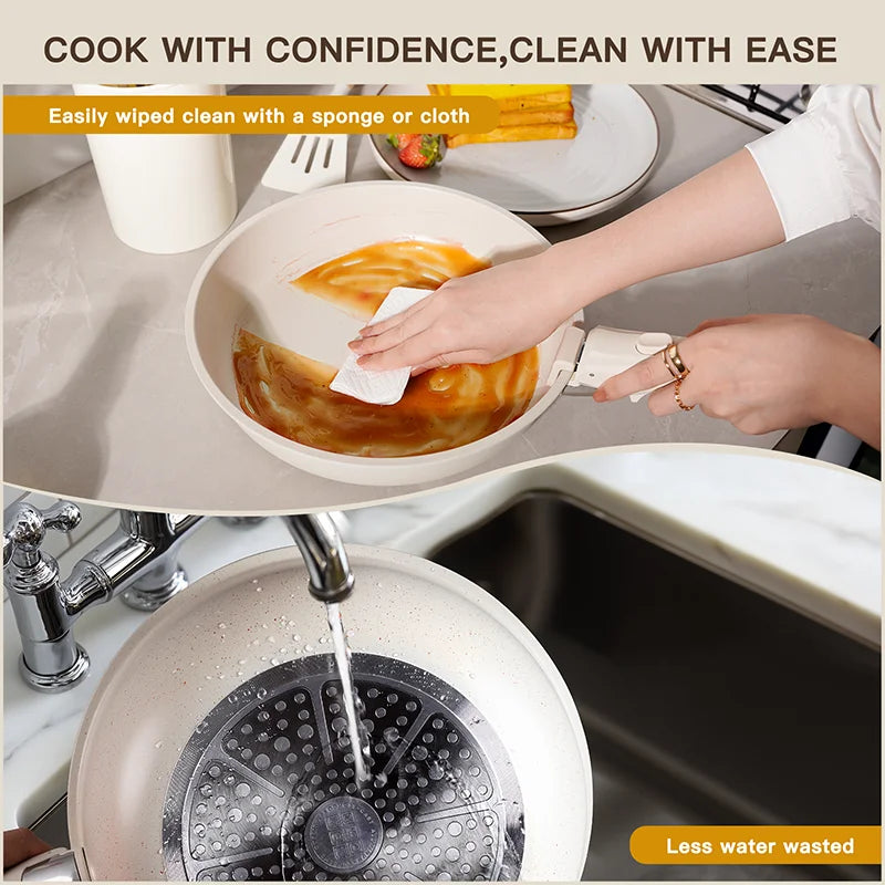 Astercook 21 Piece Ceramic Cookware Set Sensor Handles