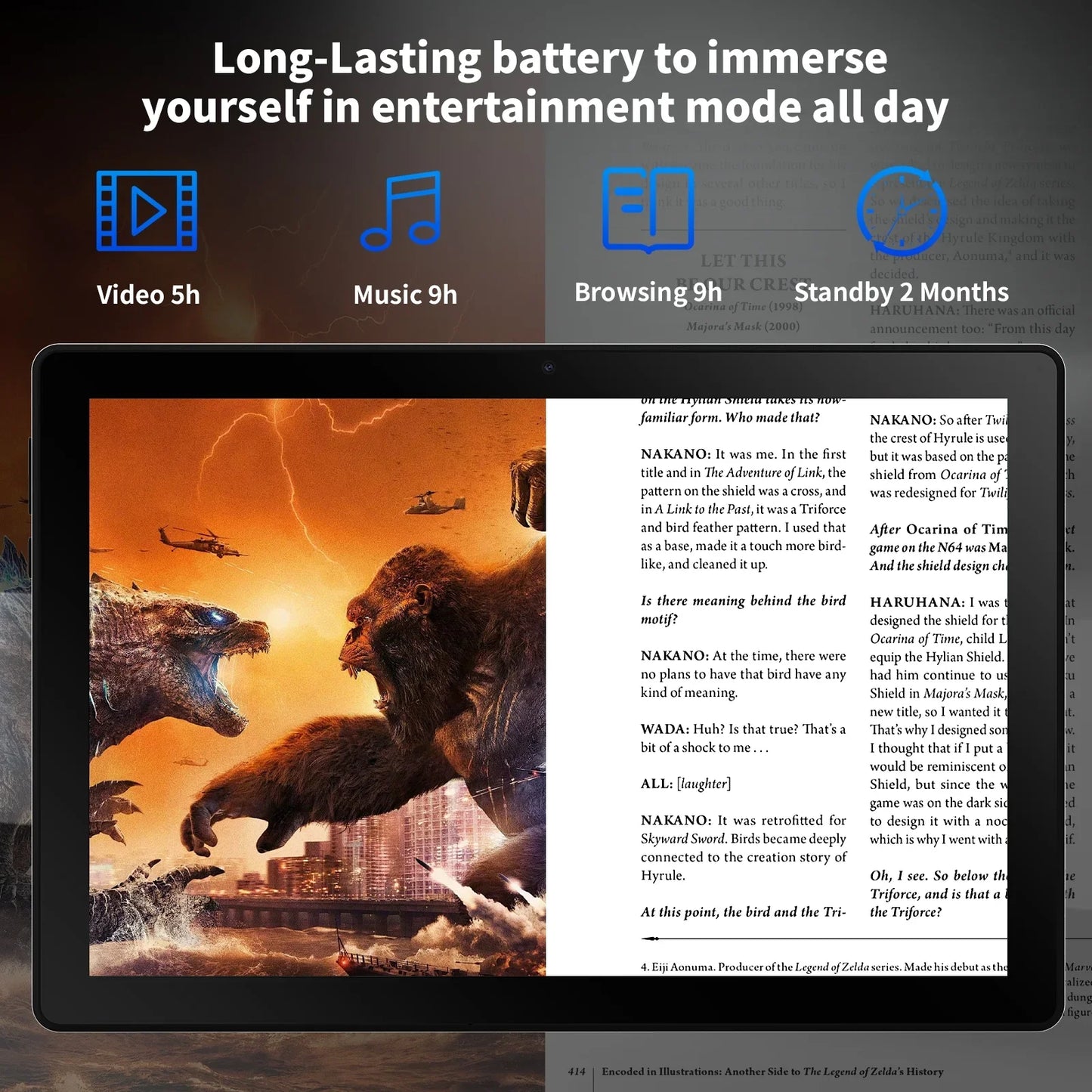 Android 14 10 Inch Tablet A523 Octa Core 8GB RAM 64GB ROM Face Unlocked Black with Keyboard and Mouse Set