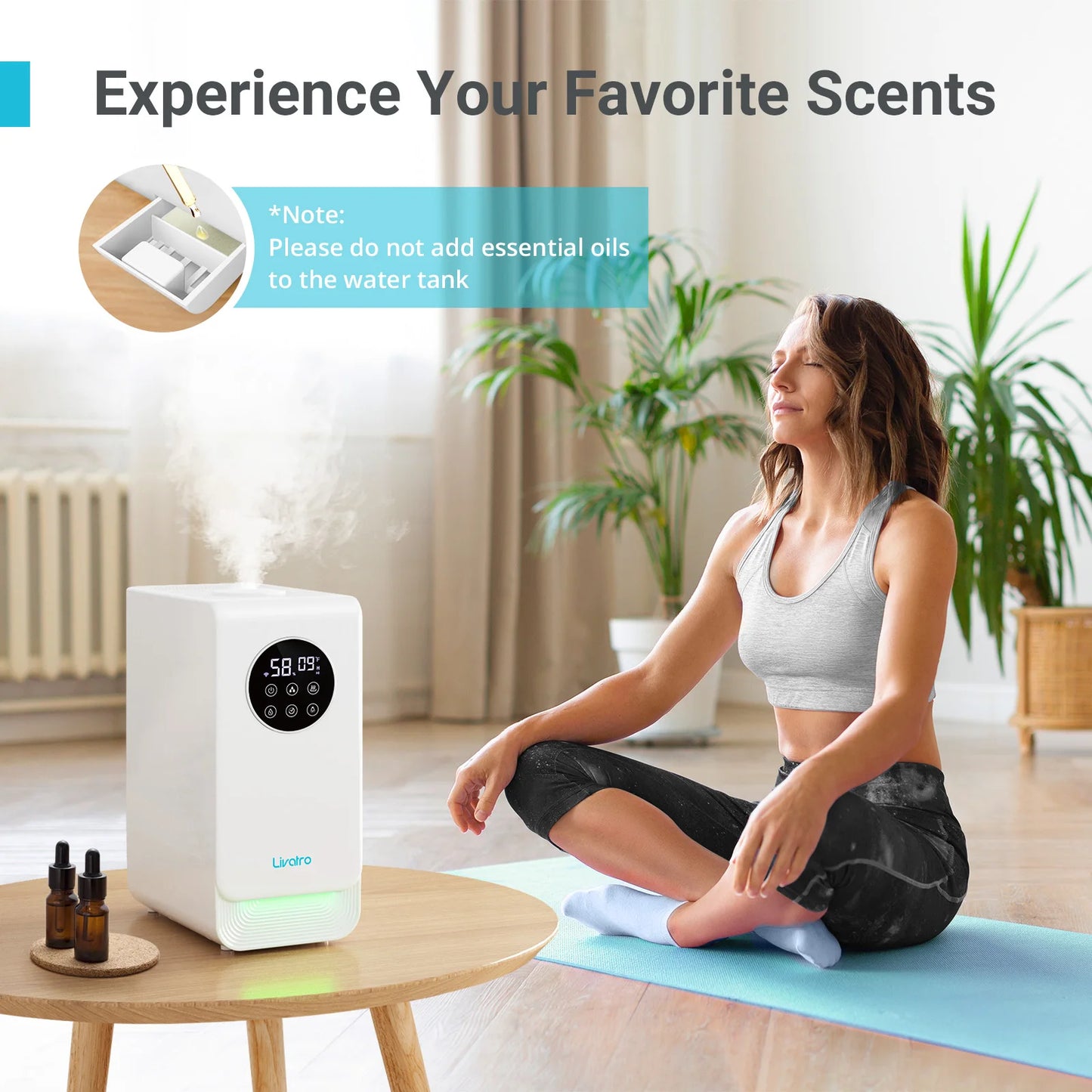 6L Smart Warm & Mist Humidifier for Bedroom - Ultrasonic Comfort