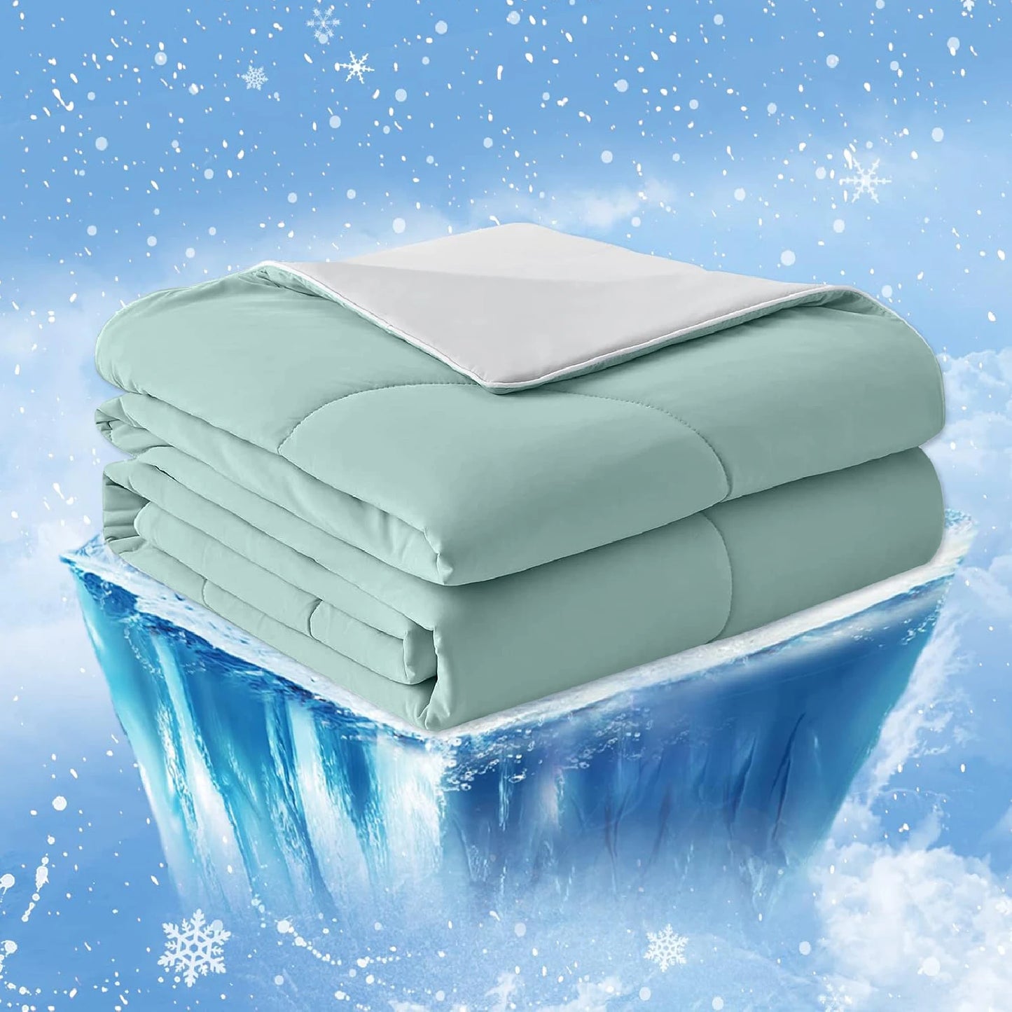 One Cool Comforter Double-Sided Cold Technology Fabric Cool Blanket for Night Sweats