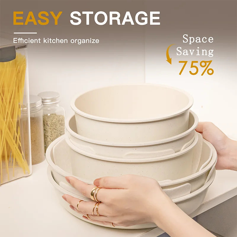 Astercook 21 Piece Ceramic Cookware Set Sensor Handles