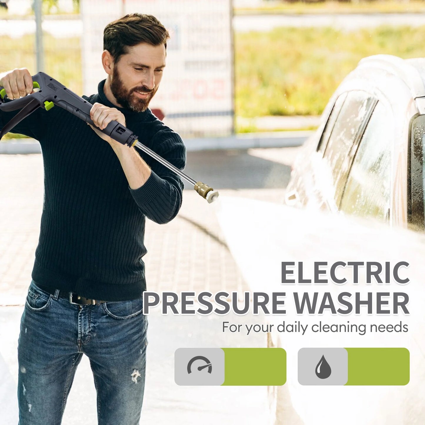 Electric Pressure Washer 4800PSI-Max 3.2GPM Power Washer for Car, Floor, Garage