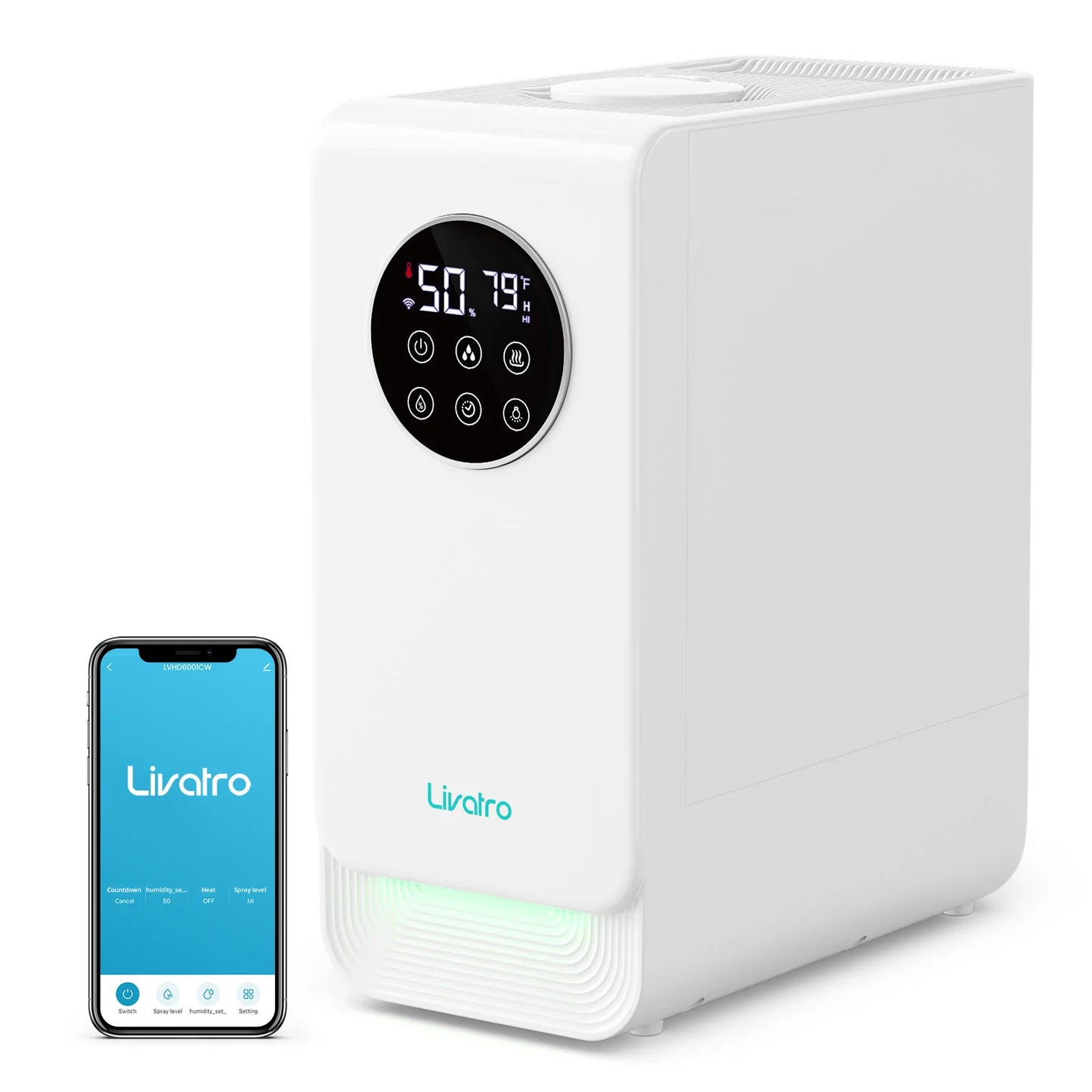 6L Smart Warm & Mist Humidifier for Bedroom - Ultrasonic Comfort