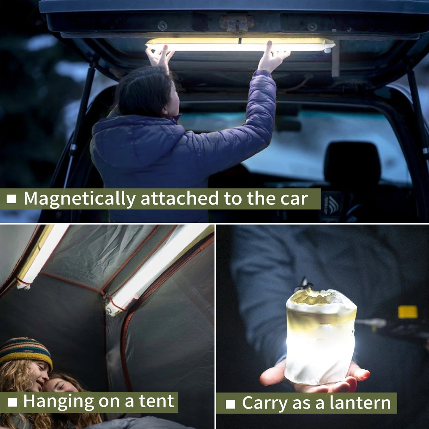 Rechargeable Portable Camping Light 2000mAh Waterproof Tent Lamp