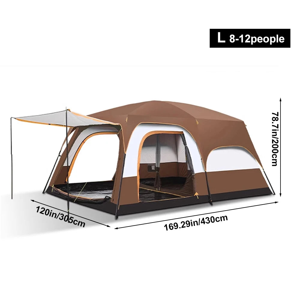 Upgraded 4 Season Camping Tent For Eight Plus Waterproof