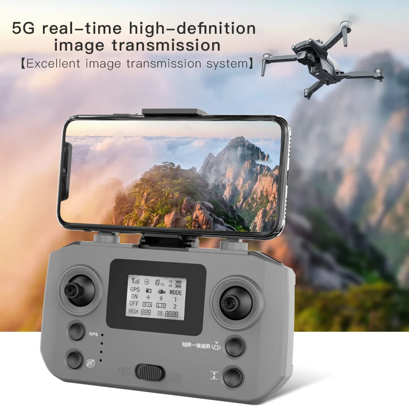 L600 PRO MAX Drone 4K Professional 3-Axis Gimbal HD Dual Camera 360° Obstacle Avoidance Brushless
