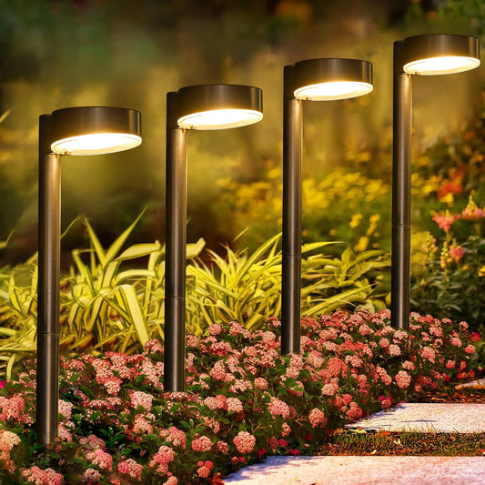 8 Pack Solar Pathway Lights Outdoor, Bright 12 LED Set