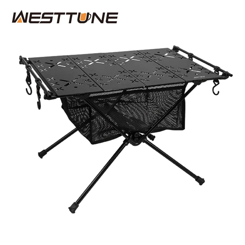 Lightweight Folding Aluminum Camping Table With Mesh Bag
