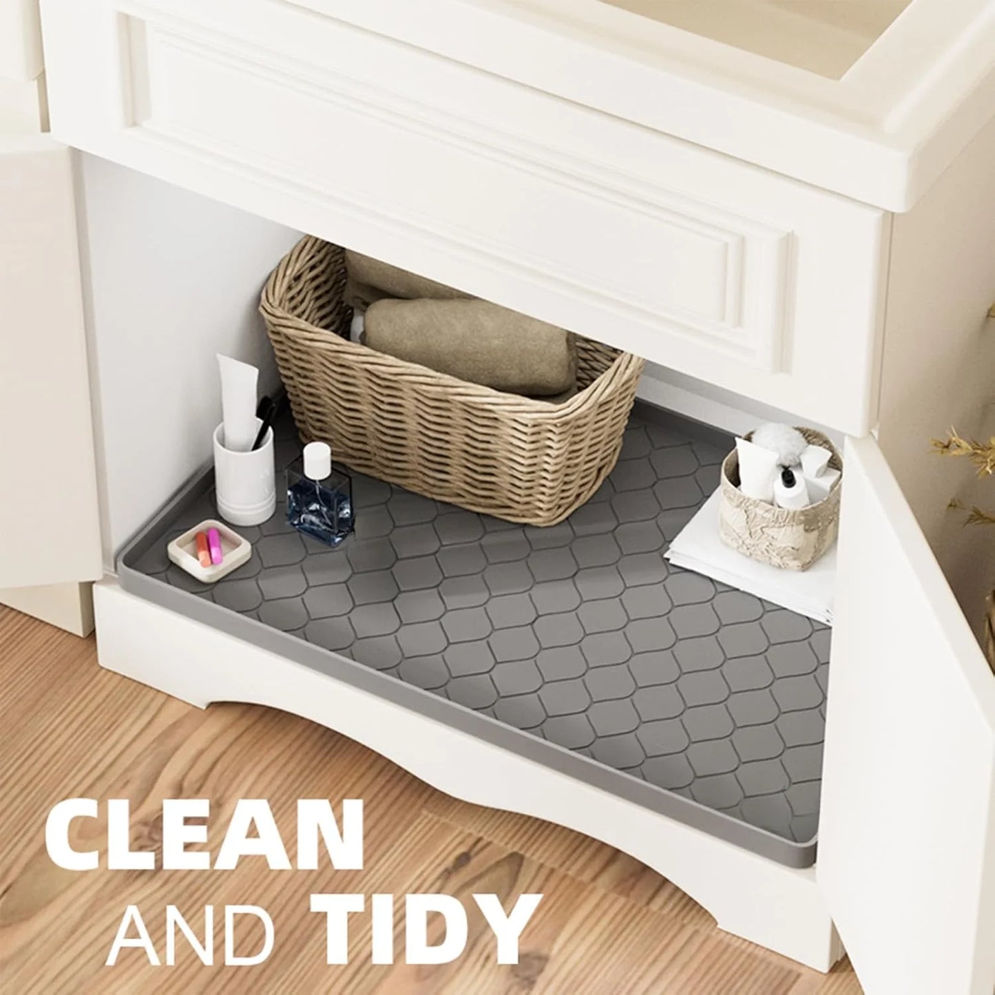 Waterproof Under Sink Mat - 34” x 22” Cabinet Liner