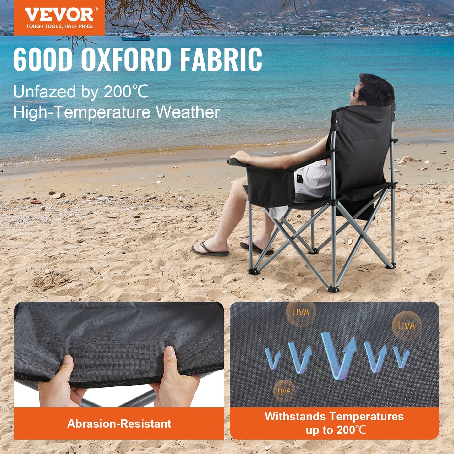 Outdoor Camping Chair 350lbs High Load Ultralight Folding Chair