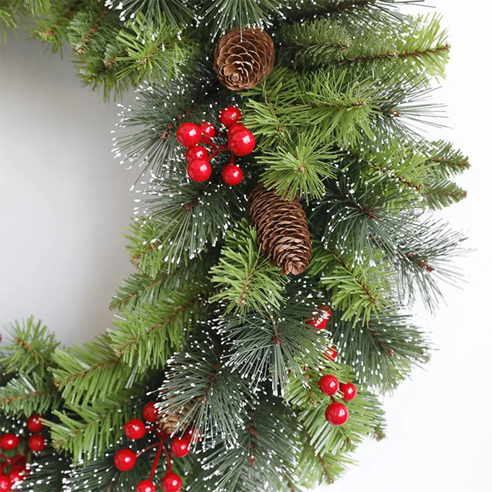 Christmas Holiday Wreath With Metal Frame For Outdoor Home Decoration