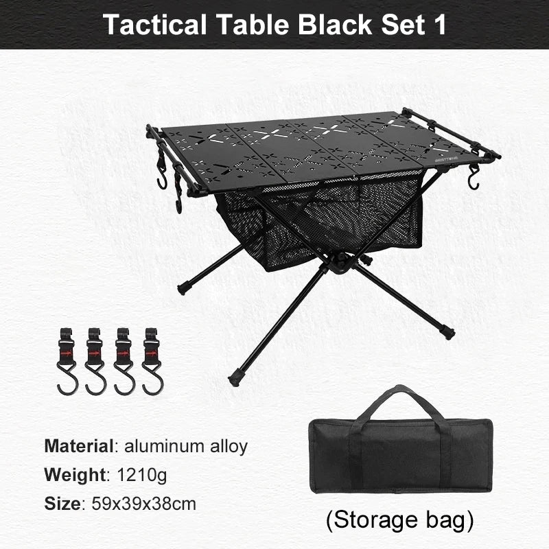 Lightweight Folding Aluminum Camping Table With Mesh Bag