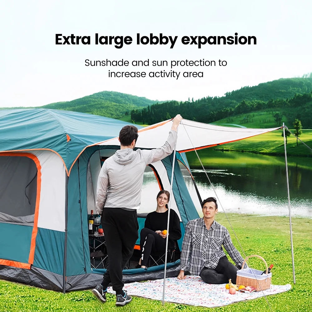 Upgraded 4 Season Camping Tent For Eight Plus Waterproof