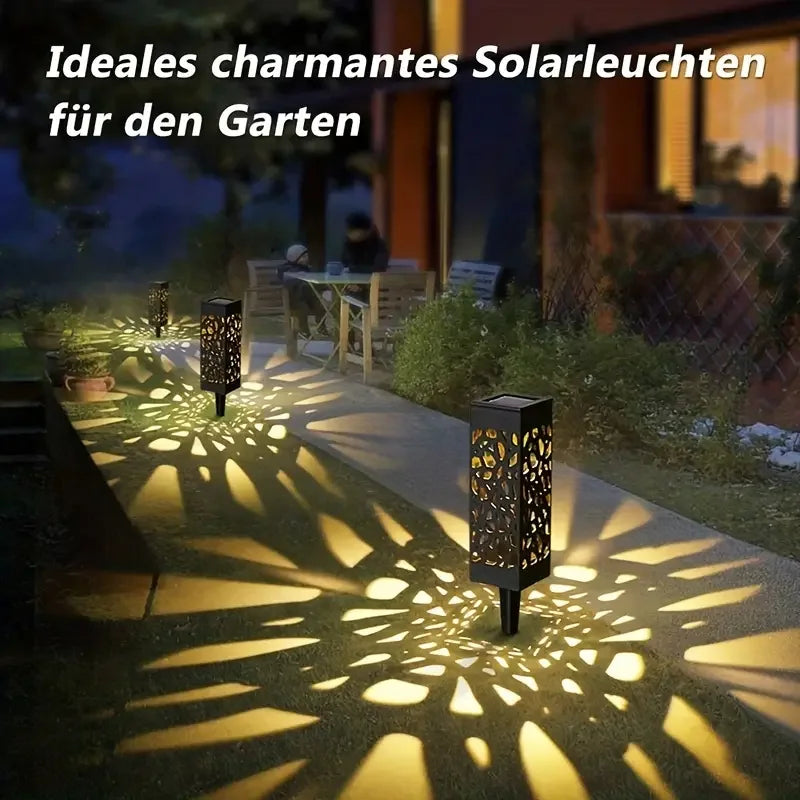 6PCS Solar Powered LED Garden Stake Lights Waterproof Decorative Lawn Lamps