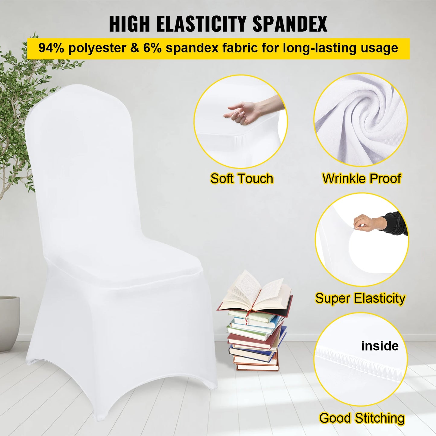 50 100Pcs Wedding Chair Stretch Slipcover for Restaurant Banquet Hotel Dining Party