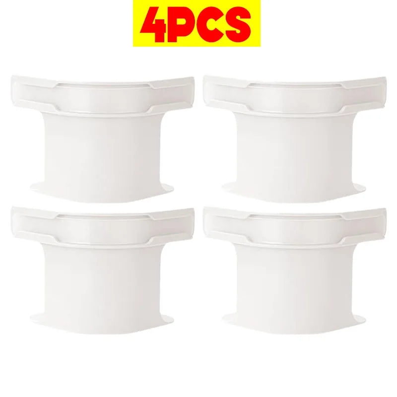 Bedsheet Corner Tightener Clips Set ABS White 14.5x12x8.5cm