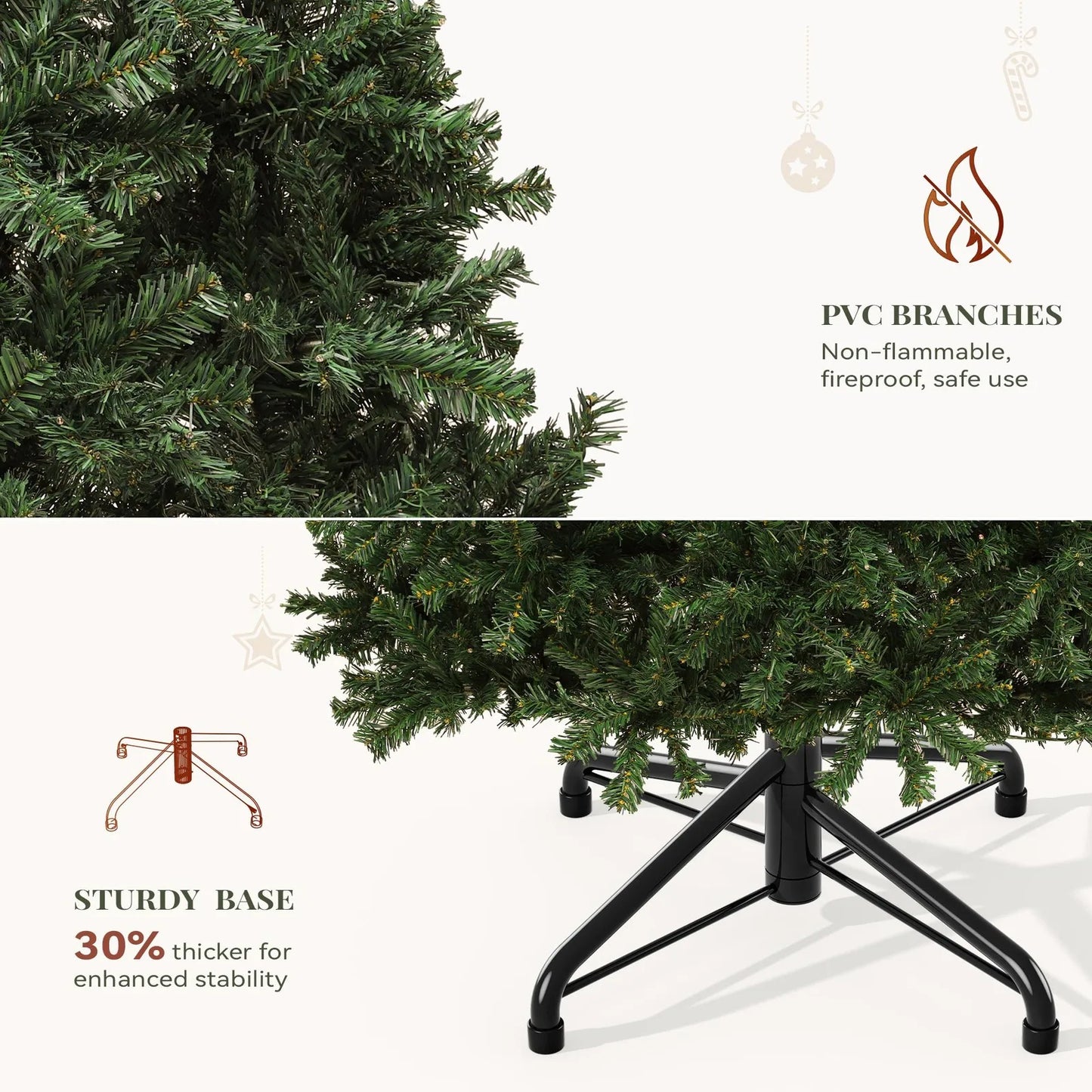 6ft Prelit Spruce Artificial Christmas Tree With 880 Branch Tips And 250 Lights Realistic Look