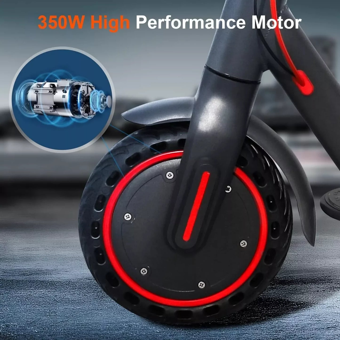 LP60 Folding Electric Scooter 350W 19mph App 8.5Inch Tire
