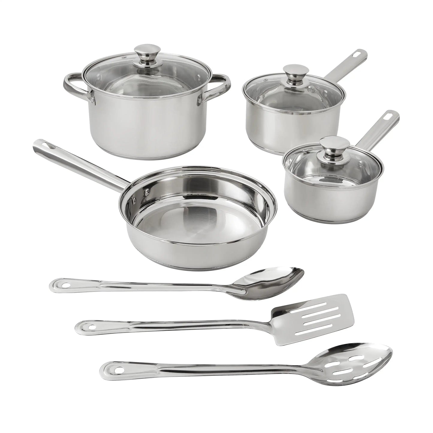 10-Piece Nonstick Stainless Steel Cookware Set for Home Chefs