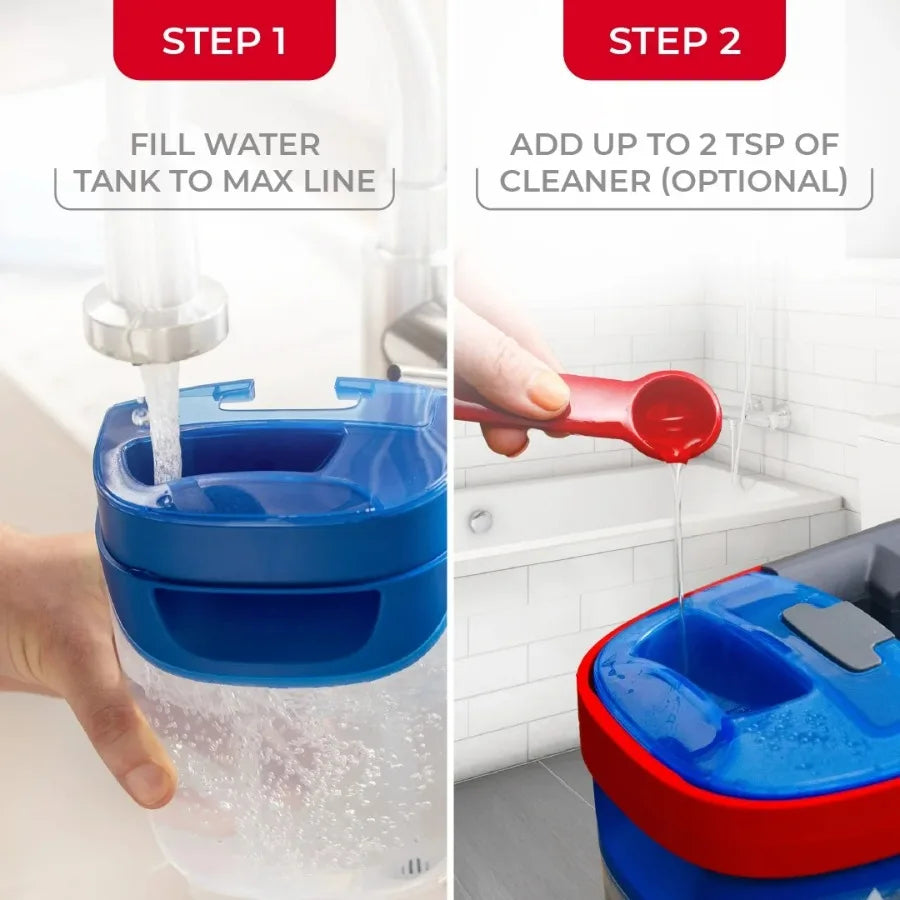 O-Cedar H2Pro Flat Mop System With Clean And Dirty Water Separation