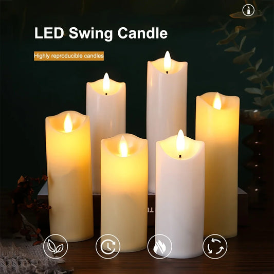 3PCS LED Flameless Candles with Realistic Flickering Effect