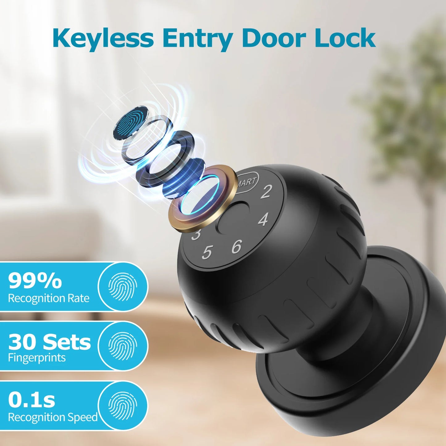 Smart Lock Fingerprint Door Lock App Remote Control System