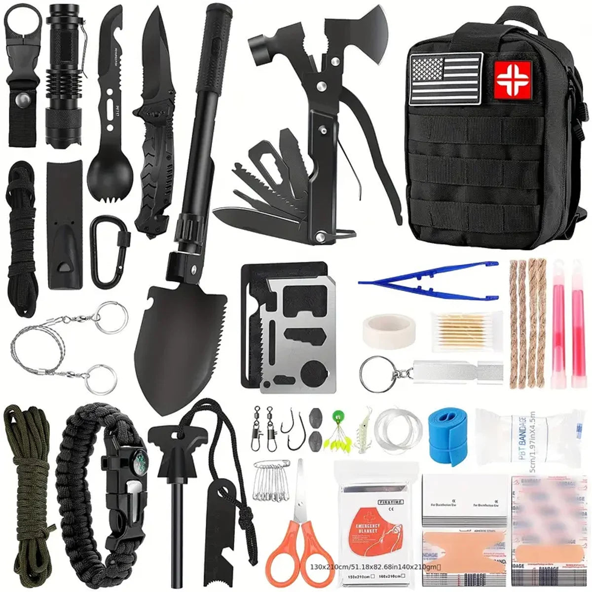 Camping Emergency Equipment Survival Tool Set First Aid Kit