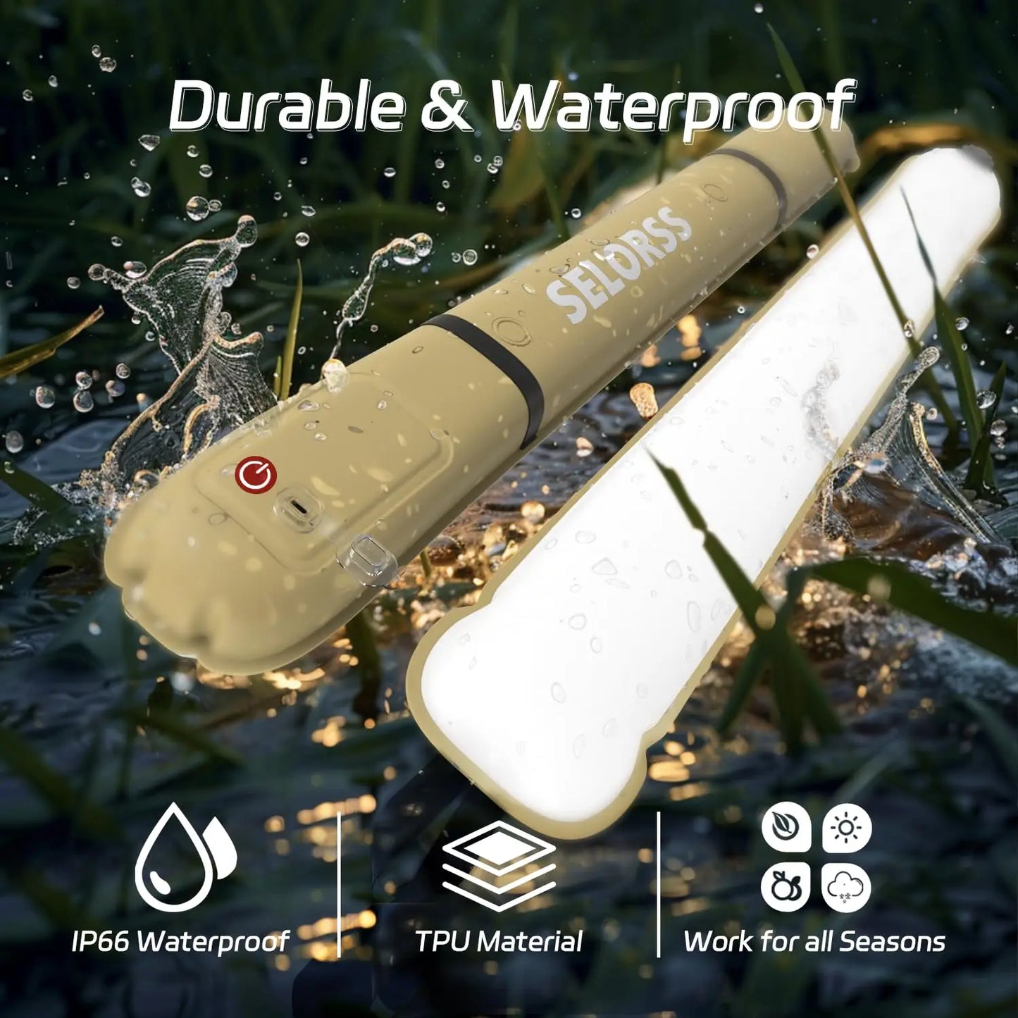 Rechargeable Portable Camping Light 2000mAh Waterproof Tent Lamp